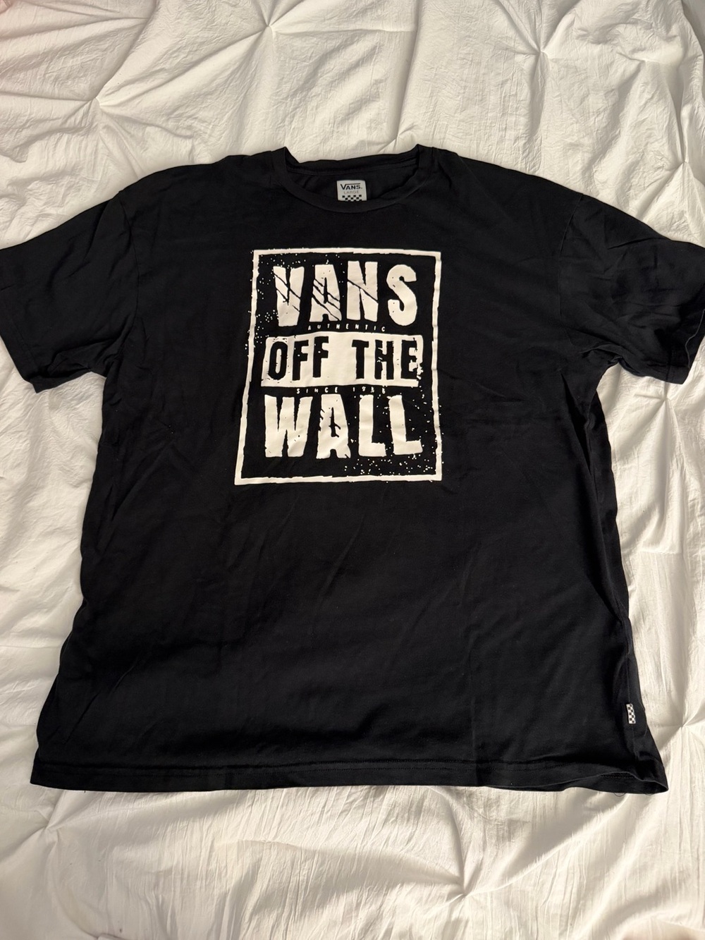 Vans Black and White 'Off The Wall' Graphic Tee
